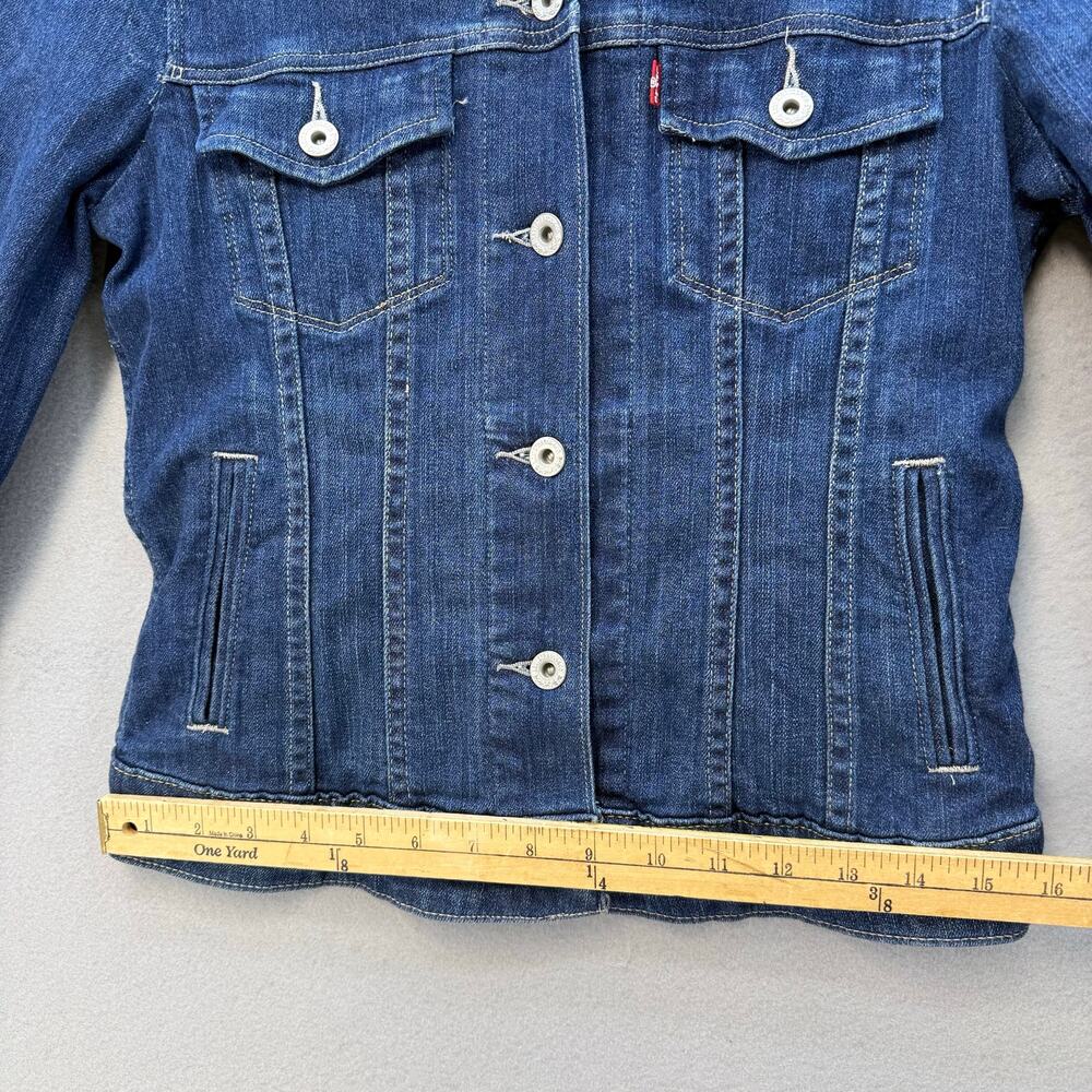 Levi's Denim Jacket Women's S Blue Stretch Trucker Jacket Summer Jacket - Picture 13 of 13